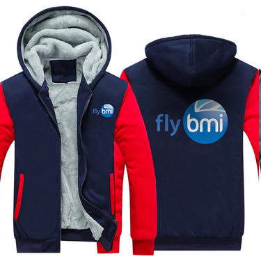 FLY BMI AIRLINES JACKETS FLEECE SWEATSHIRT